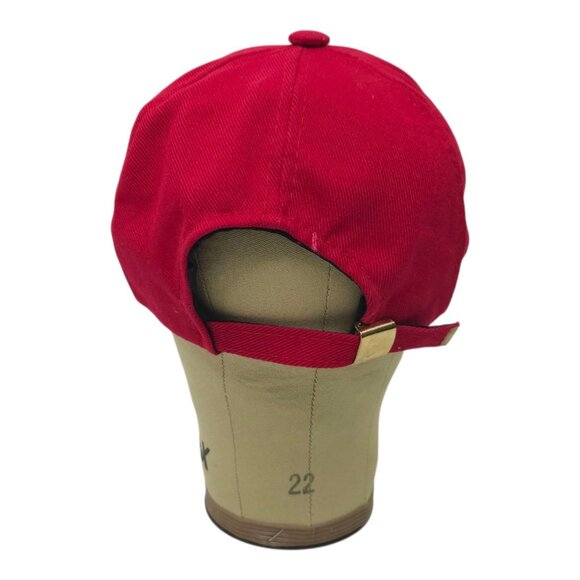 Tommy Hilfiger Spell Out Strapback Cap Embroidered Vintage 90s Baseball Hat Red - Picture 4 of 13